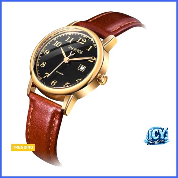 Vintage Leather Band Watch with Sapphire Glass, Japanese Quartz Movement main image 6
